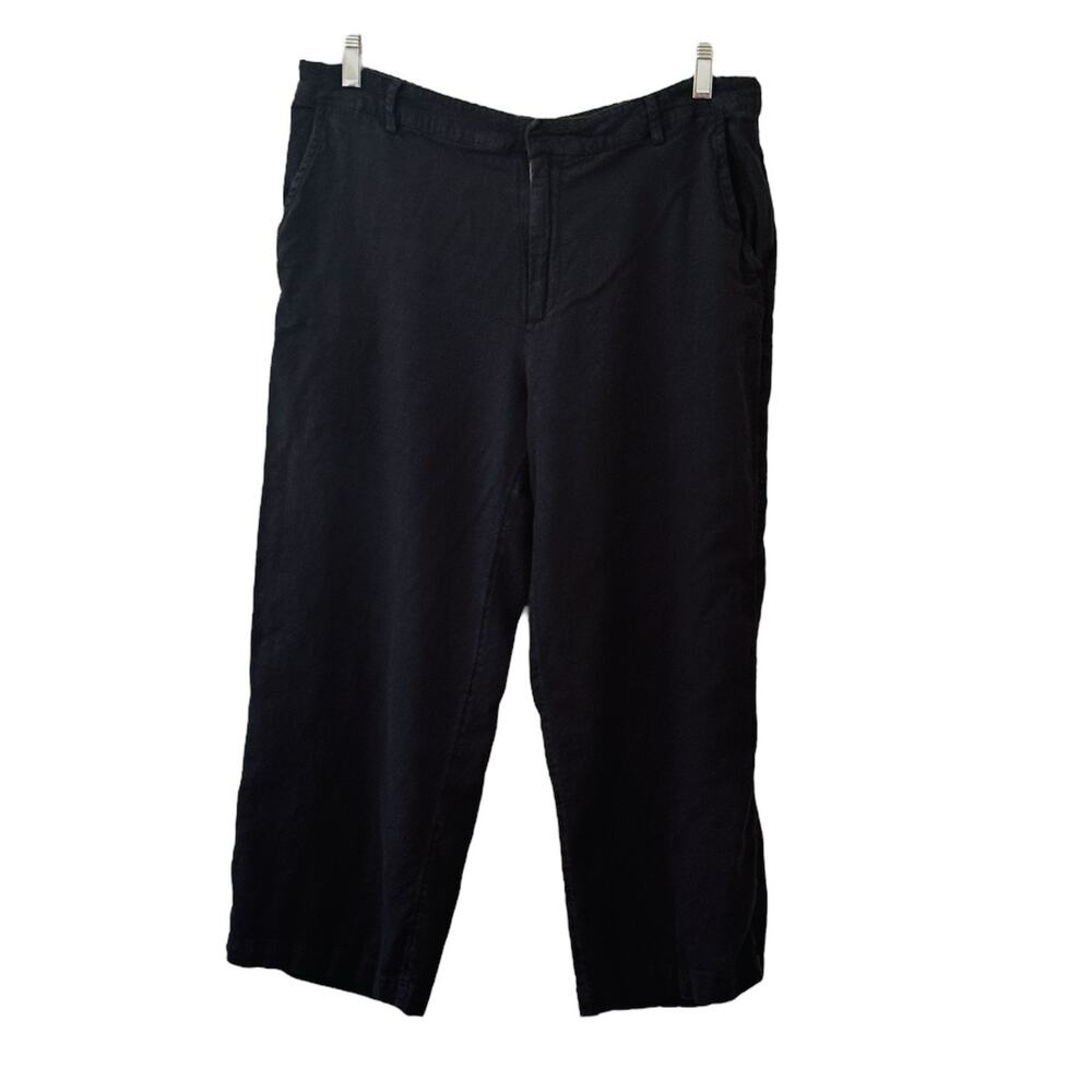 Candace Cameron Bure Black Wide Leg Crop Pant Style A544116 Size 12